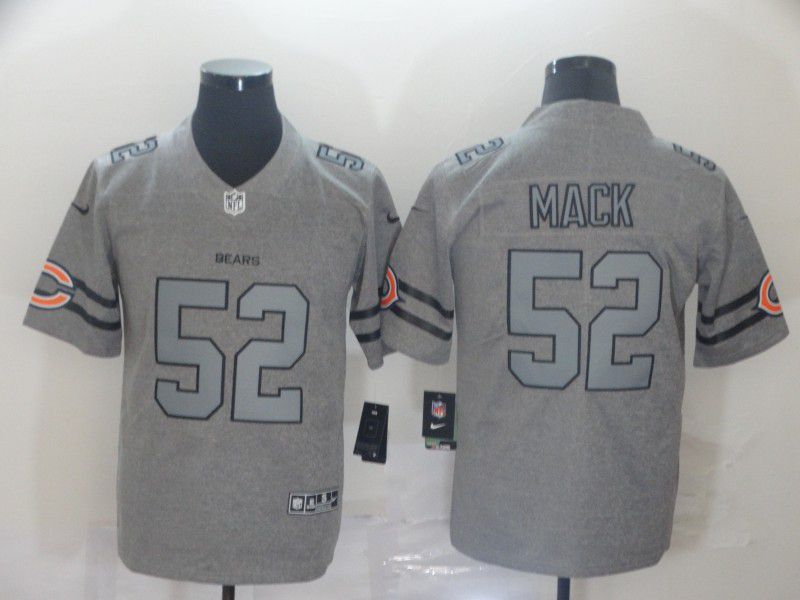 Men Chicago Bears 52 Mack Grey Retro Nike NFL Jerseys